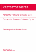 Concerto For Flute And Orchestra Op. 61 Pocket Score