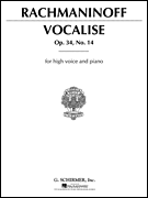 Vocalise Op. 34, No. 14 High Voice
