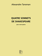 Quatre Sonnets de Shakespeare Voice and Piano