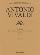 Concerto for Violin, Strings and Basso Continuo – RV318, Op. 6 No. 3 Critical Edition Score