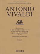 Concerto Rv 584 in 2 Choirs 2 Violins & 2 (Mandatory) Organs, Basso Continuo<br><br>Score