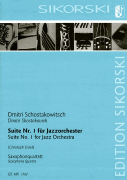 Suite No. 1 for Jazz Orchestra Saxophone Quartet<br><br>Score and Parts