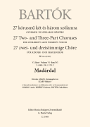 Madardal (Bird Song) for Upper Voices<br><br>From 27 Two- and Three- Part Choruses