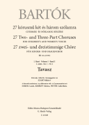 Tavasz (Spring) for Upper Voices<br><br>From 27 Two- and Three- Part Choruses