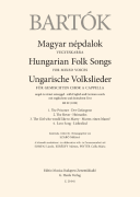 Hungarian Folk Songs for Mixed Voices with English and German words, BB 99 (1930)<br><br>From