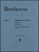 Cadenzas to Violin Concerto Op. 61 Violin Solo