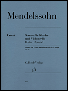 Sonata for Piano and Violoncello D Major Op. 58 Cello and Piano