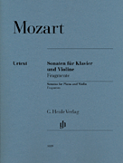 Violin Sonatas, Fragments Violin and Piano Accompaniment