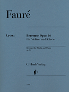 Berceuse, Op. 16 Violin and Piano<br><br>with marked and unmarked string parts