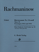 Piano Sonata No. 2 in B-flat minor, Op. 36 Piano Solo<br><br>1913 & 1931 Versions