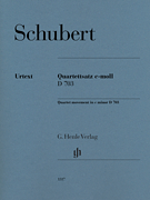 String Quartet Movement (Quartettsatz) in C Minor, D. 703 Score and Parts