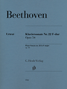 Piano Sonata No. 22 F Major Op. 54 Revised Edition