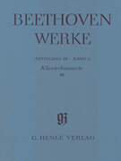 Piano Concertos III Beethoven Complete Edition, Abteilung III, Vol. 5<br><br>Paperbound