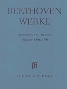 Mass in C Major, Op. 86 Beethoven Complete Edition, Abteilung VIII, Vol. 2<br><br>Paperbound