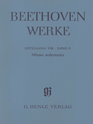Missa Solemnis in D Major, Op. 123 Beethoven Complete Edition, Abteilung VIII, Vol. 3<br><br>Paperbound