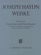Concertini and Divertimenti for Piano (Harpsichord) with Accompaniment of Two Violins and Bass Haydn Complete Edition, Series XVI<br><br>Paperbound Score