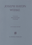 Songs for Several Voices Haydn Complete Edition, Series XXX<br><br>Paperbound